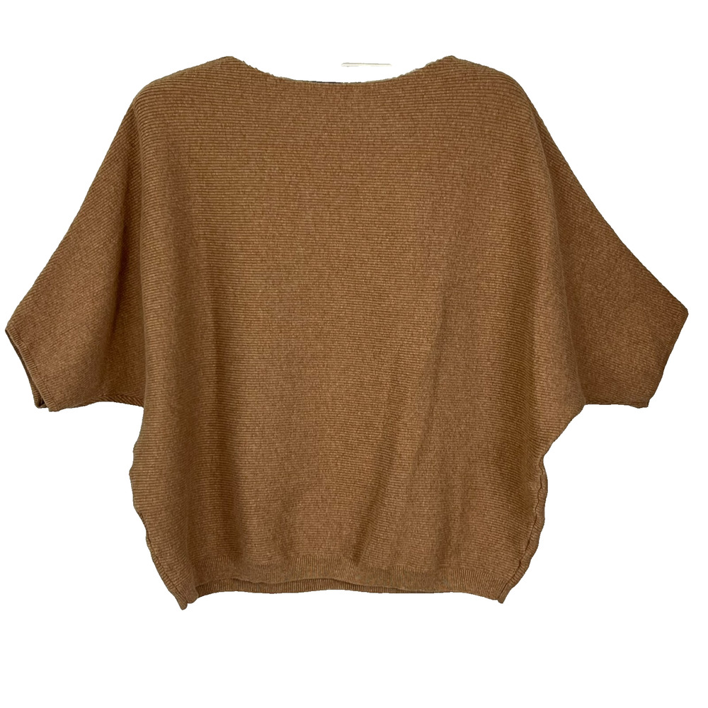 Reset R Label Sweater Womens L/XL Oversized Ribbed Brown Ribbed Linen Blend - Picture 2 of 8